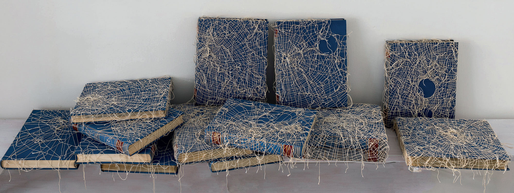 EX LIBRI, 2018 / ENCICLOPEDIA,15 VOLUMI 28x34x5 cm / libro, filo